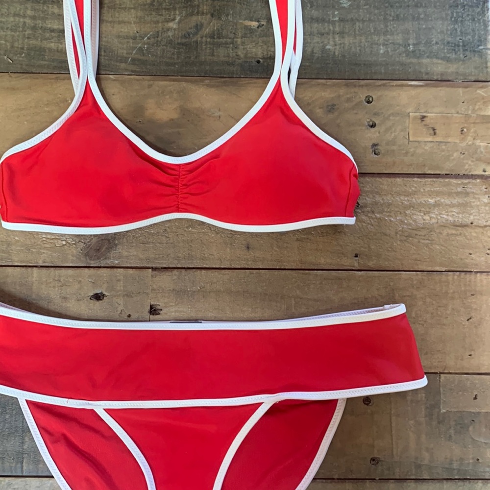 Aerie bright red bikini